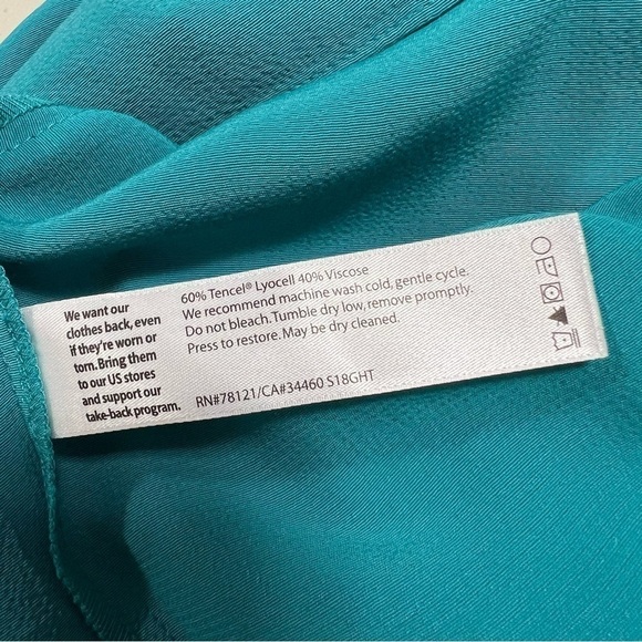 EILEEN Fisher Petite Drop Waist Crepe Tie Back Dress - Picture 4 of 7